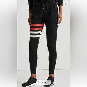 Ralph Lauren LRL French Terry Jogger RARE Black XL Red White Striped Womens